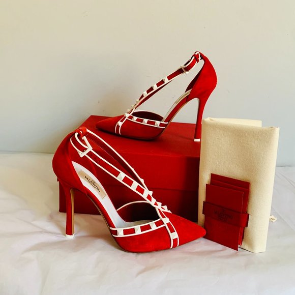 VALENTINO ROCKSTUD HIGH HEELS W EXTRA HEEL TIP STUDS MADE … - Main Image